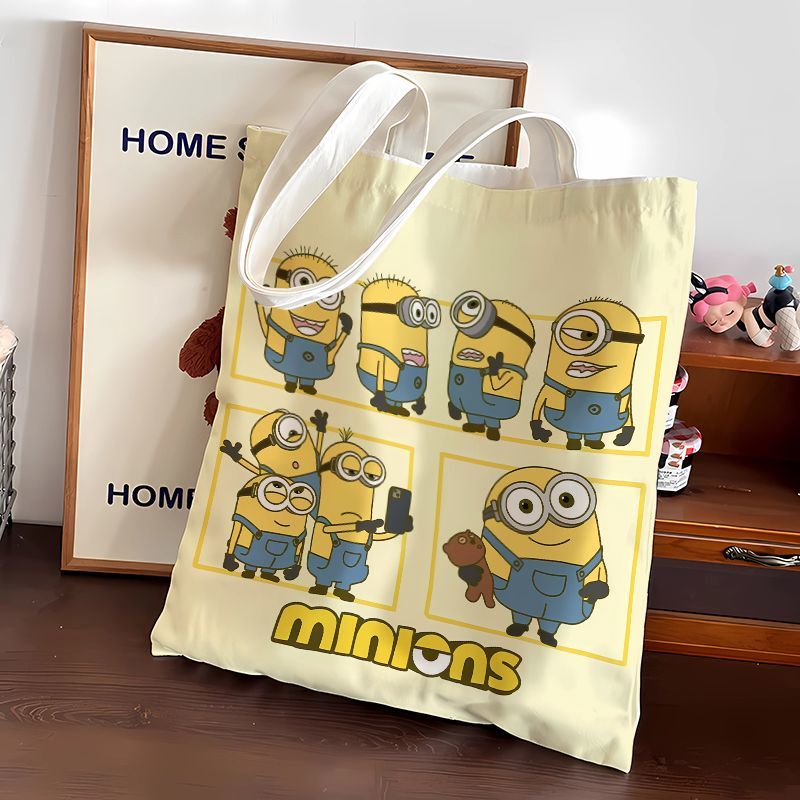 Canvas Tote Bag - 미니언즈 영화 애니메이션 만화 귀여운 캔버스