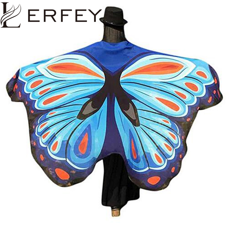 Women'S Fashion Poncho - LERFEY 여성용 비치 스카프, 파시미나 나비