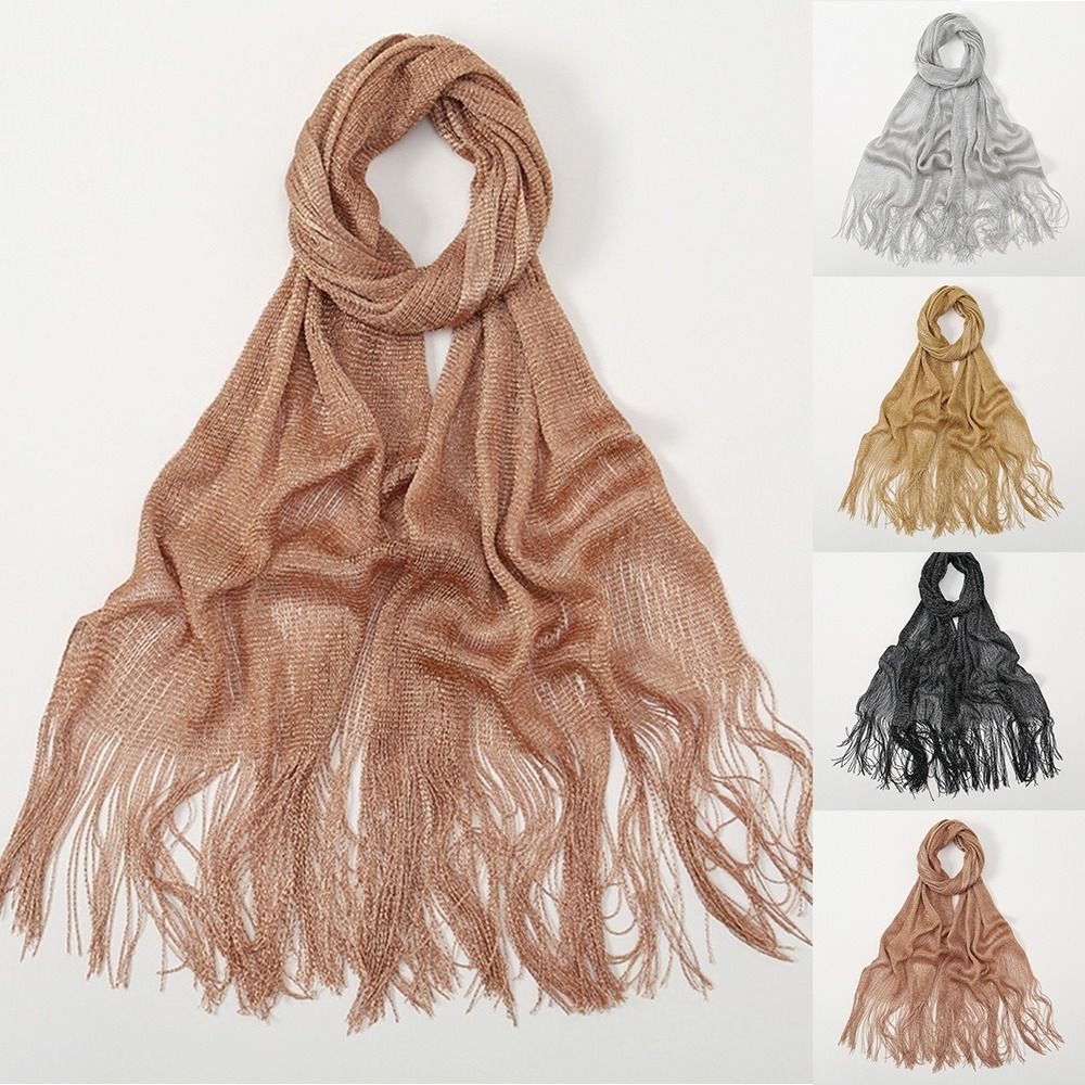 Women'S Fashion Poncho - 여름 햇빛 차단 스카프 골드 실버