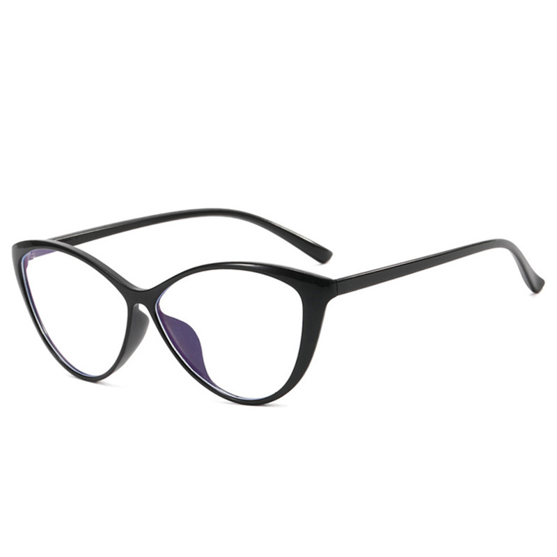 Women'S Fashion Glasses Non Prescription - 새로운 대형 프레임 캣아이 레트로 블루라이트