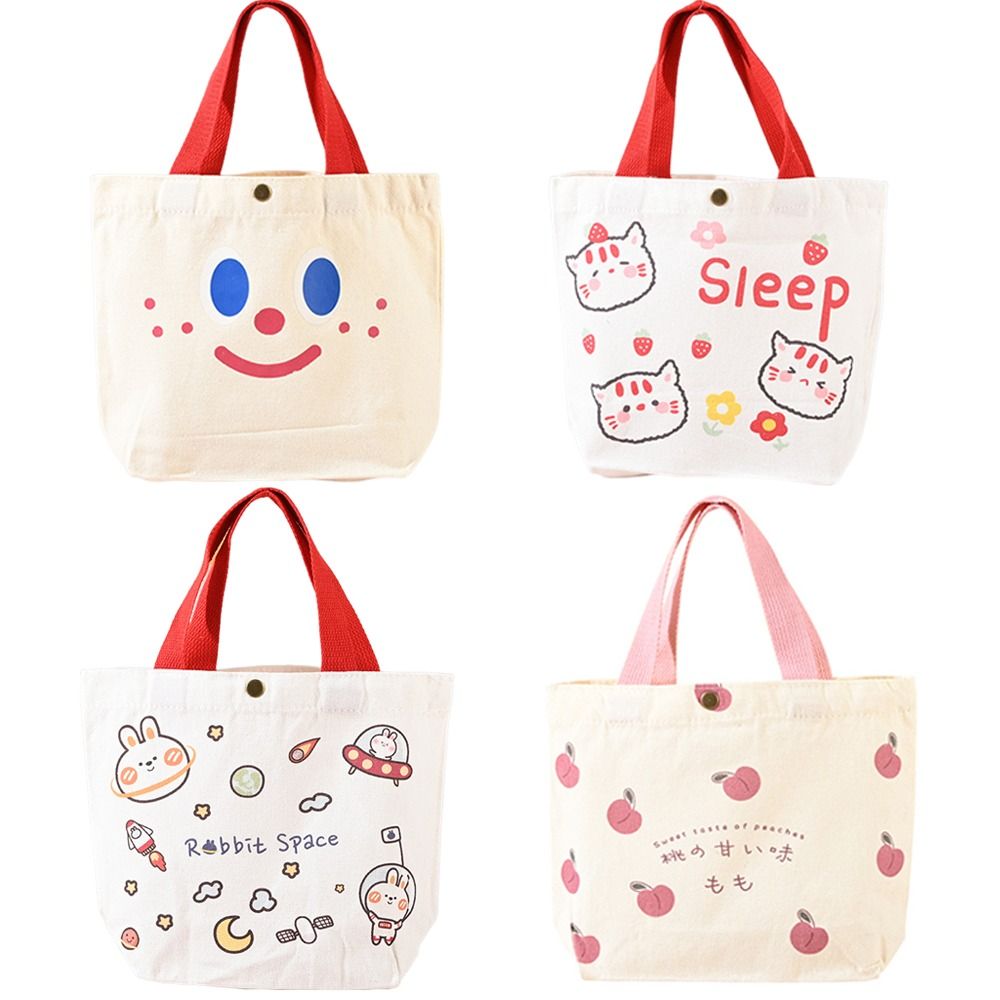 Canvas Tote Bag - 패션 피치 캔버스 토트백 캔버스 대용량