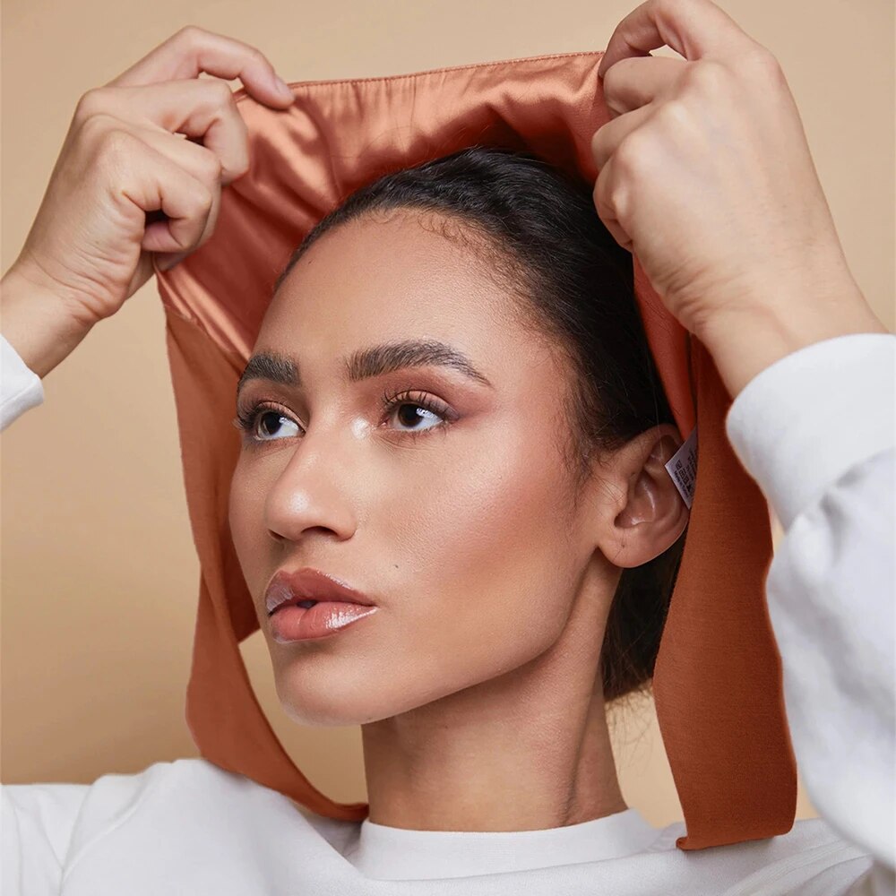 Women'S Fashion Visor - 모달 새틴 Hijab 모자 이슬람 언더