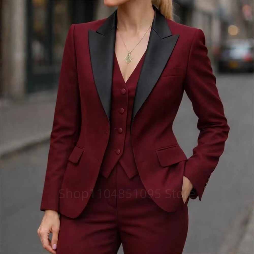 Women'S Fashion Jersey - 패션 여성 정장 블레이저 고품질 3피스