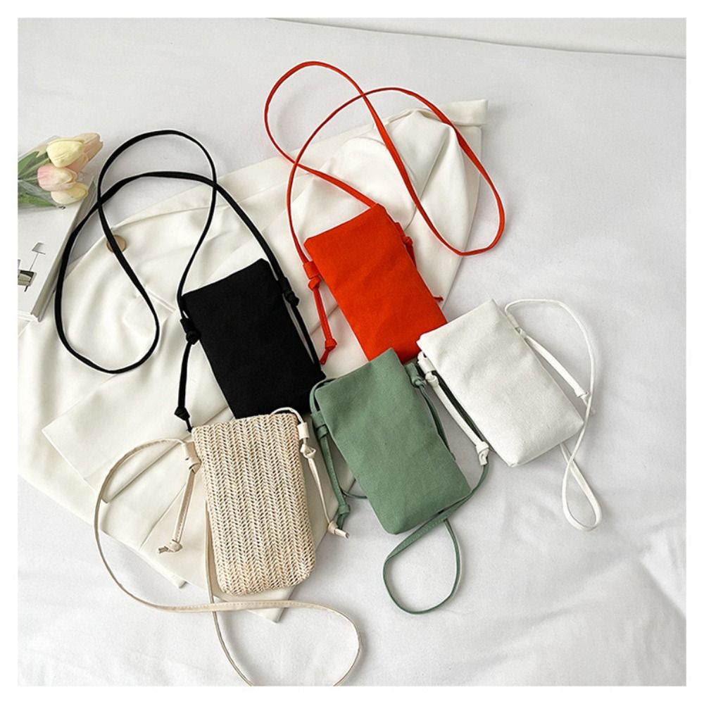 Canvas Tote Bag - 다기능 캔버스 휴대 전화 가방 매달려