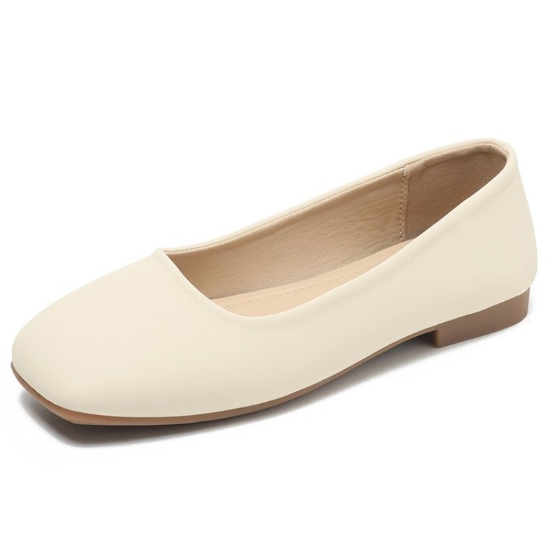 Women'S Fashion Walking Shoes - 여성 플랫 슈즈 스퀘어 토 발레