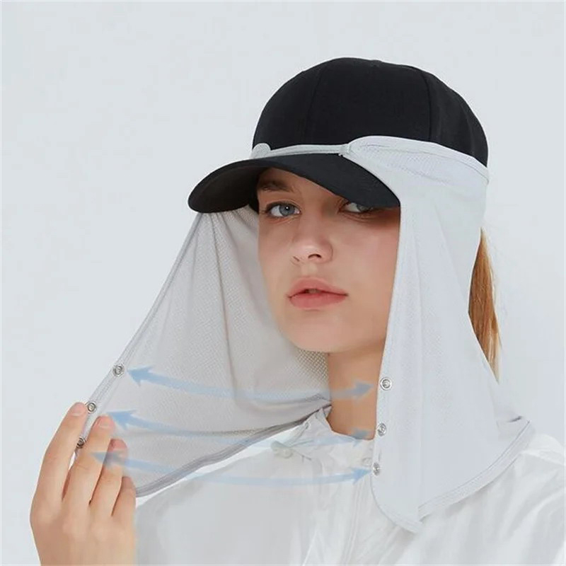 빠른 건조 낚시 모자 얼굴 목 양산 마스크 모자 야외  - Women'S Fashion Visor 리뷰 및 가격