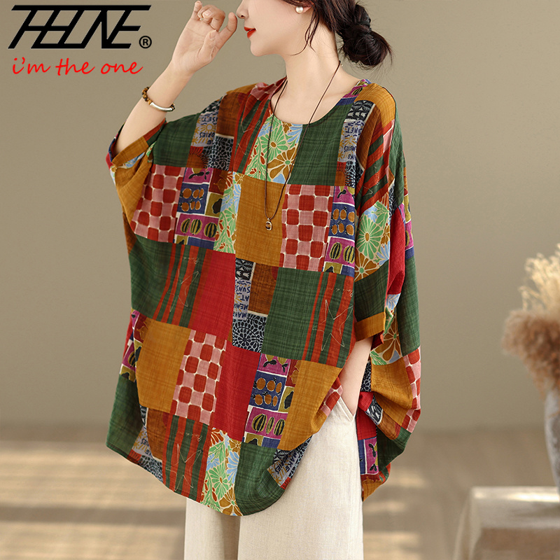 THHONE 여성용 프린트 루즈핏 플러스 사이즈 코튼  - Women'S Fashion Jersey 리뷰 및 가격