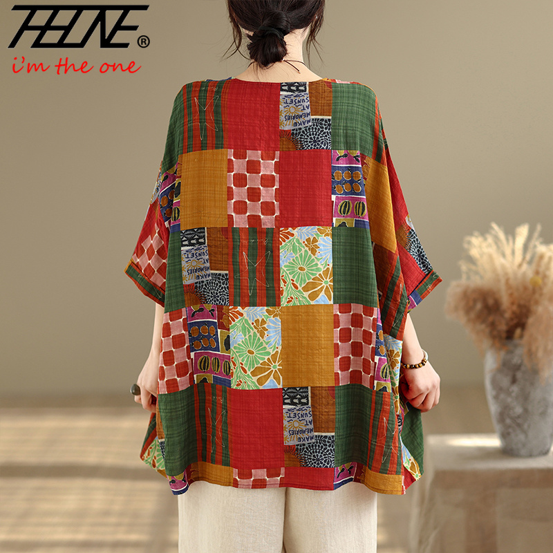 THHONE 여성용 프린트 루즈핏 플러스 사이즈 코튼  - Women'S Fashion Jersey 리뷰 및 가격