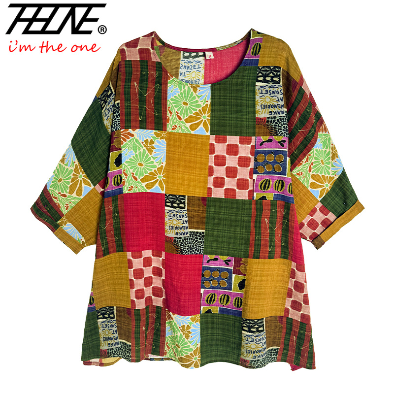 THHONE 여성용 프린트 루즈핏 플러스 사이즈 코튼  - Women'S Fashion Jersey 리뷰 및 가격