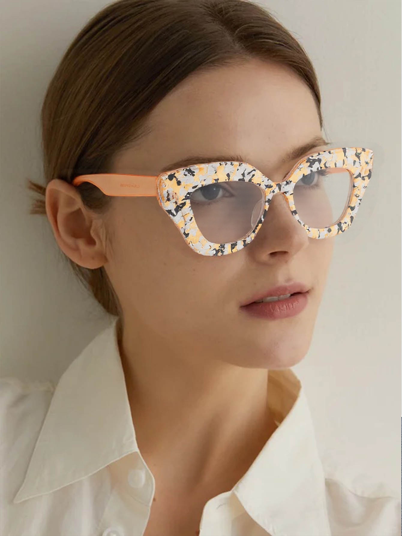 대형 프레임 캣아이 플로럴 글래스 텍스처 우아한 여성용 - Women'S Fashion Glasses Non Prescription 리뷰 및 가격