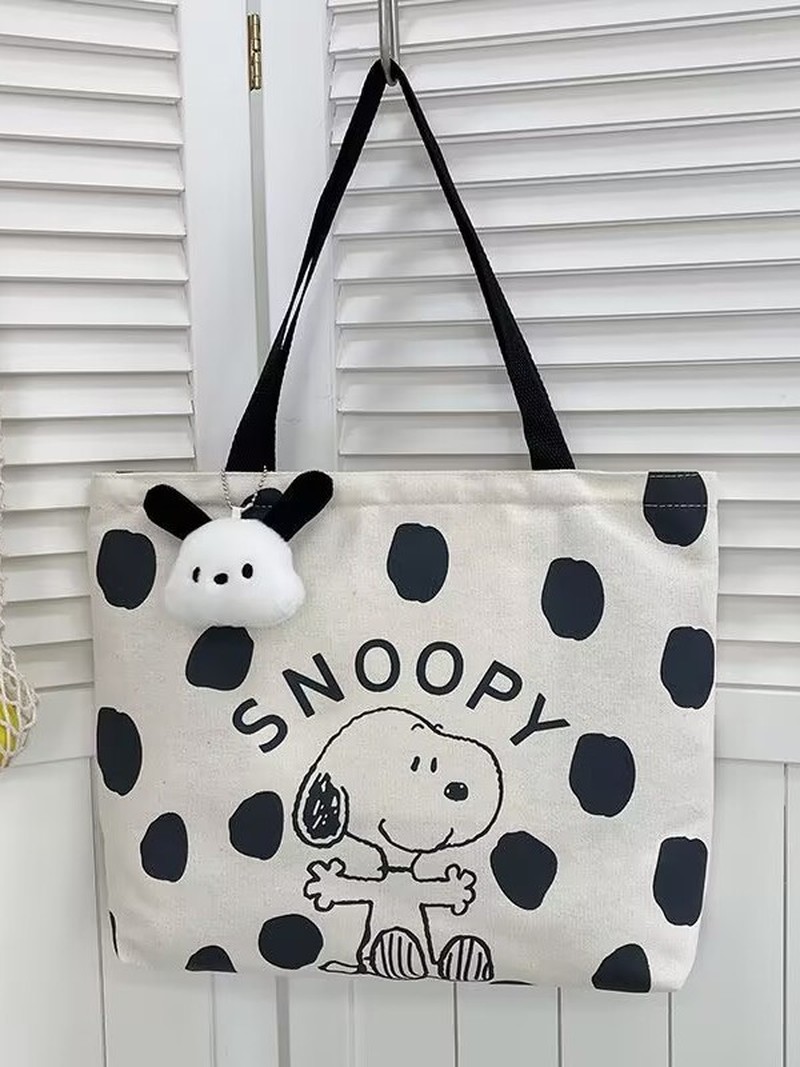 여성용 만화 스누피 캔버스 숄더백 대용량 토트백 학생용 - Canvas Tote Bag 리뷰 및 가격