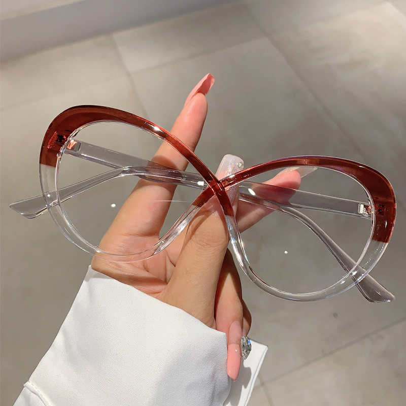 KAMMPT 대형 타원형 안경 프레임 패션 캔디 컬러  - Women'S Fashion Glasses Non Prescription 리뷰 및 가격
