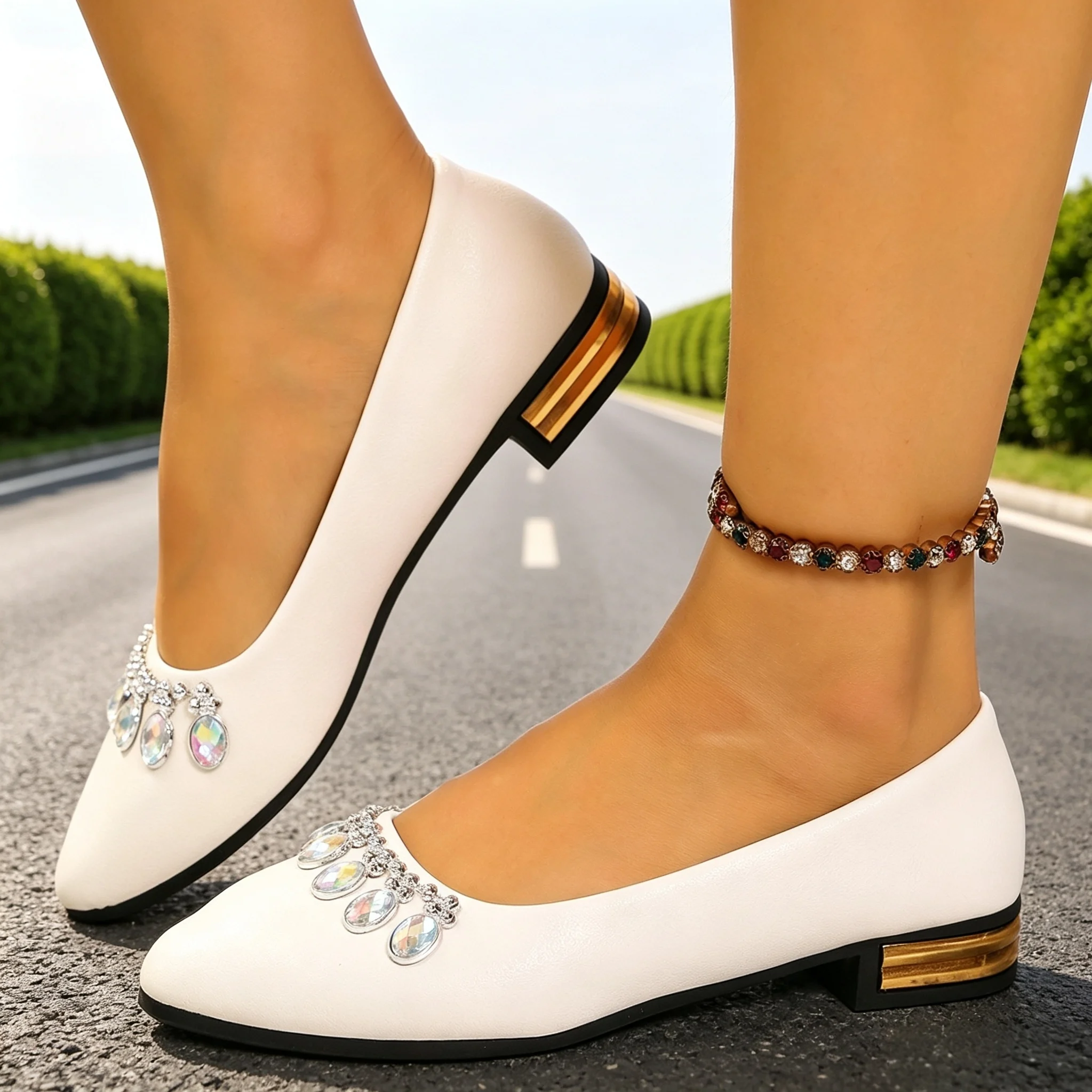 여성 플랫 포인티드 토 발레 슈즈 플러스 사이즈 플랫  - Women'S Fashion Walking Shoes 리뷰 및 가격