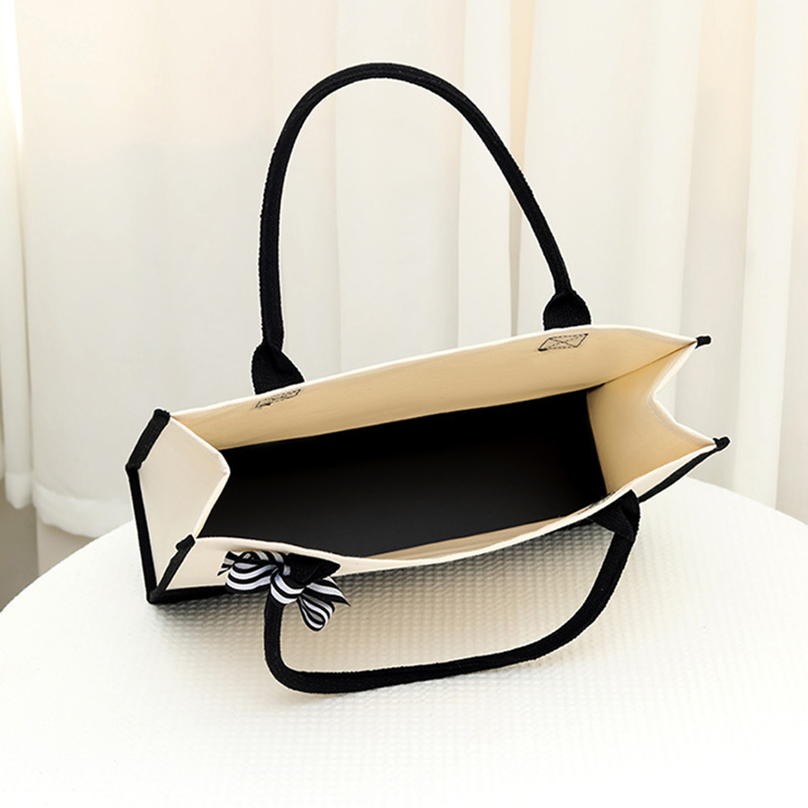 만화 프린트가 있는 밝은 흰색 캔버스 가방 - 우아하고 - Canvas Tote Bag 리뷰 및 가격
