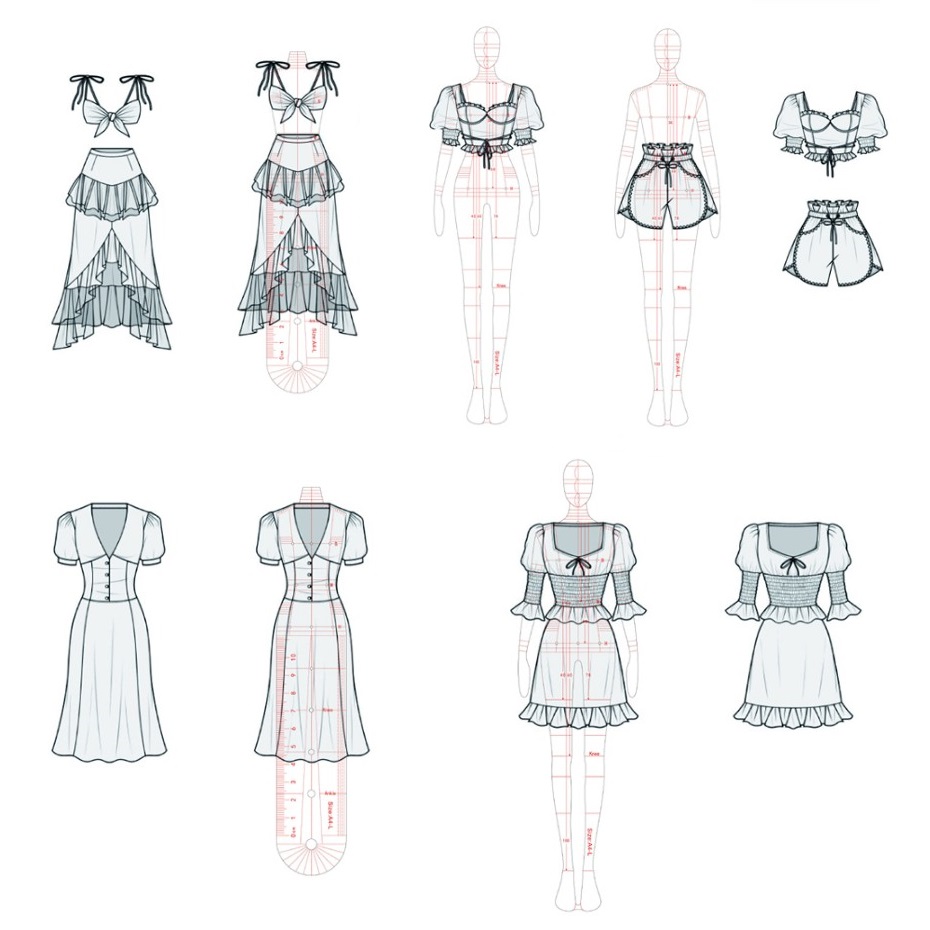 여성 패션 드로잉 자 그림 드로잉 템플릿, 패션 디자인 - Women Fashion Figure Template 리뷰 및 가격