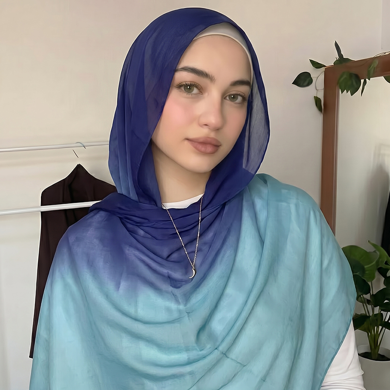 패션 무슬림 히잡 옴브레 스카프 부드럽고 편안한 헤드스 - Women'S Fashion Headbands 리뷰 및 가격