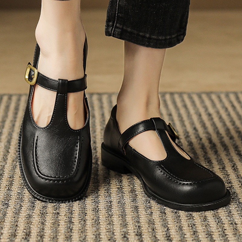 캐주얼 여성 플랫 슈즈 정품 가죽 패션 편안한 T-스트 - Women'S Fashion Walking Shoes 리뷰 및 가격