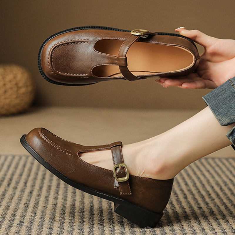 캐주얼 여성 플랫 슈즈 정품 가죽 패션 편안한 T-스트 - Women'S Fashion Walking Shoes 리뷰 및 가격