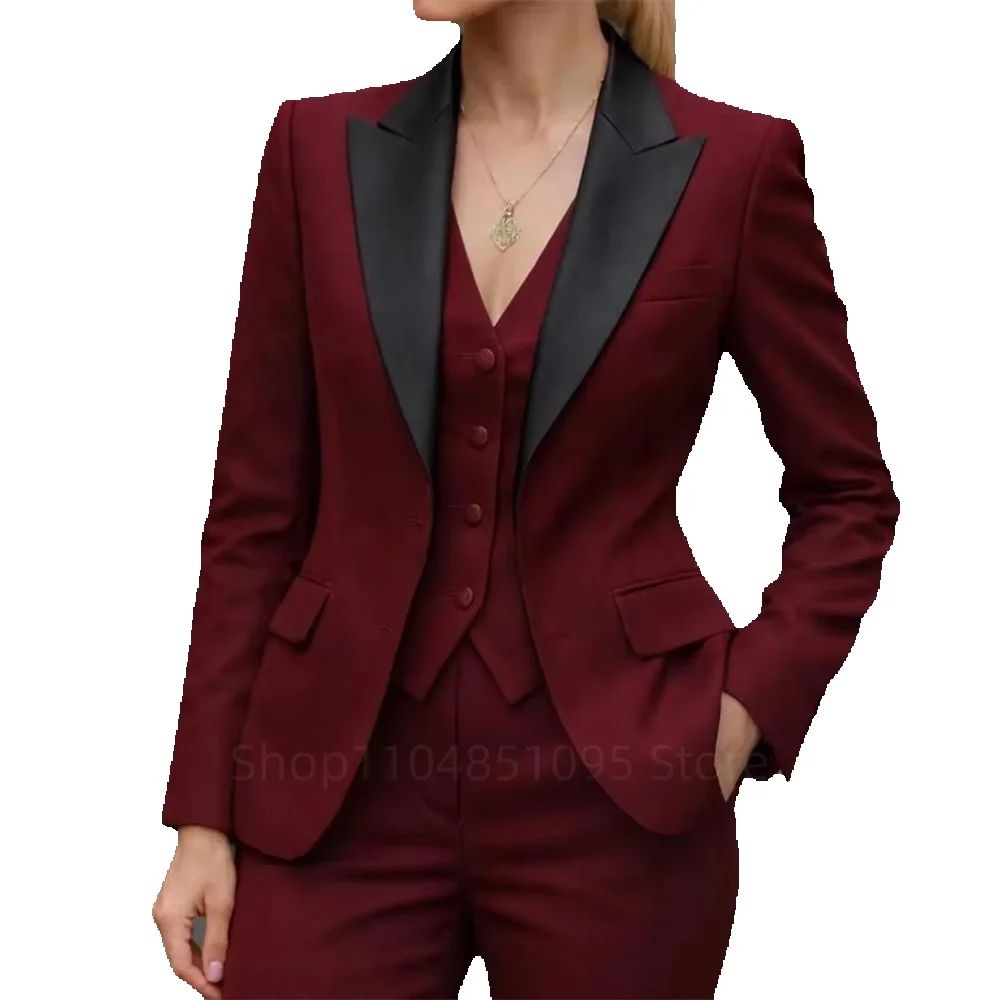 패션 여성 정장 블레이저 고품질 3피스 자켓 팬츠 베스 - Women'S Fashion Jersey 리뷰 및 가격