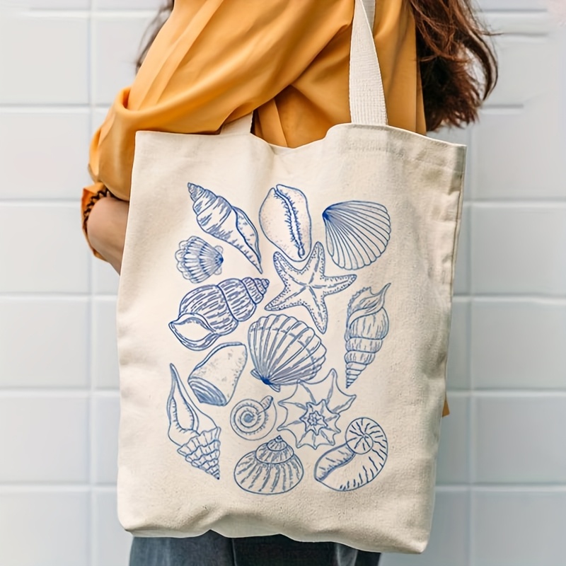 2026 불가사리와 조개 패턴 캔버스 여성용 토트백 레 - Canvas Tote Bag 리뷰 및 가격