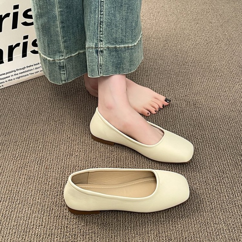 여성 플랫 슈즈 스퀘어 토 발레 플랫 미니멀리스트 얕은 - Women'S Fashion Walking Shoes 리뷰 및 가격