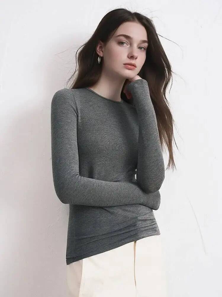 여성 캐시미어 혼합 긴소매 상의 가을 겨울 부드러운 모 - Women'S Fashion Q 리뷰 및 가격